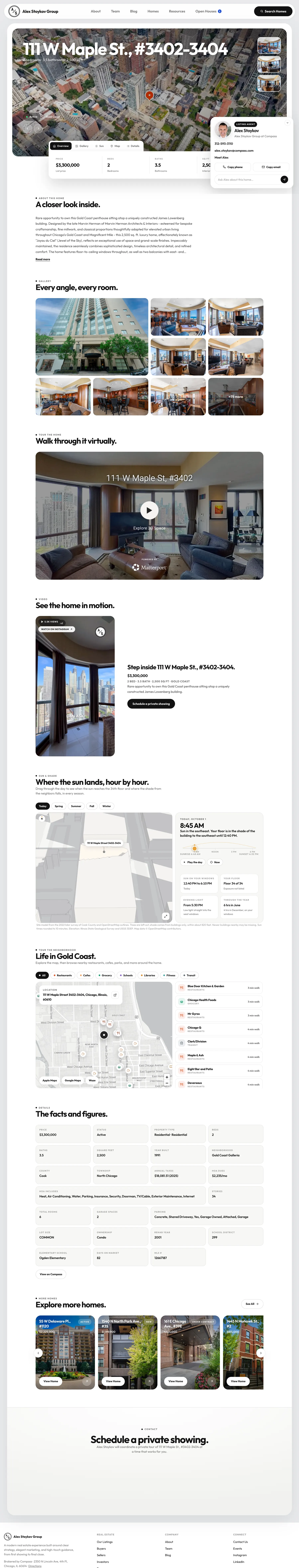 A listing microsite